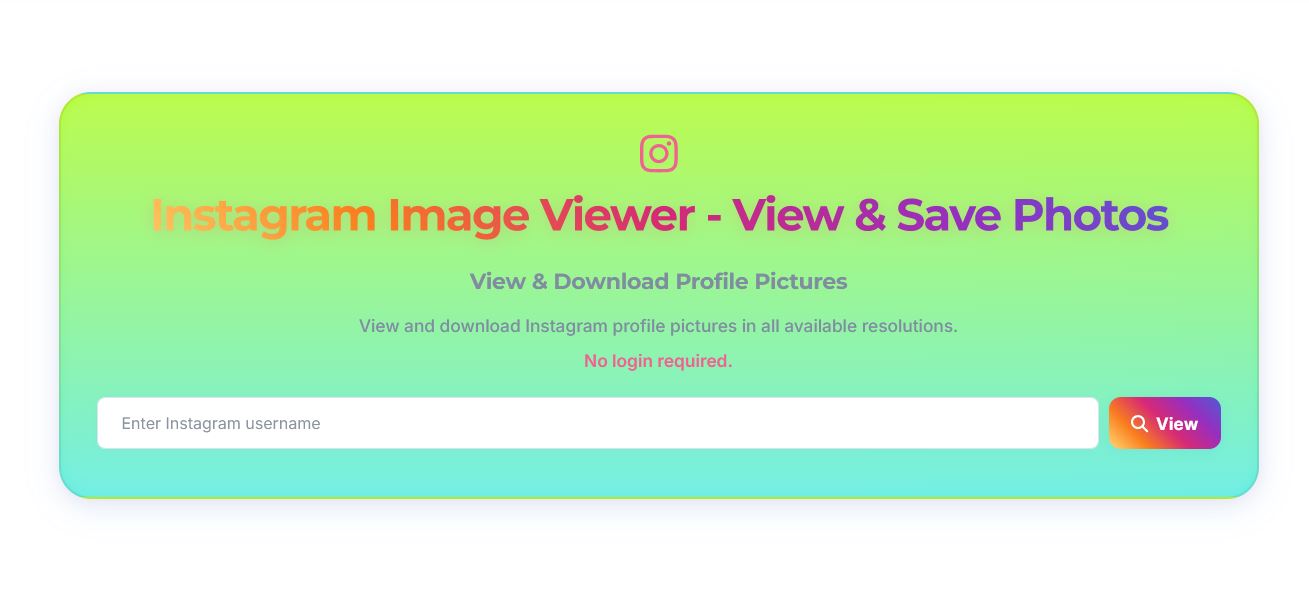 Instagram Image Viewer Preview